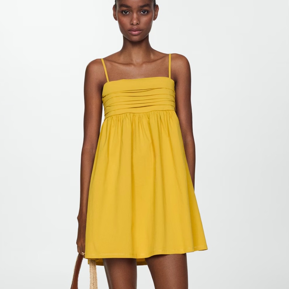 Mango Draped Neckline Dress | Summer Dress NWT Size S